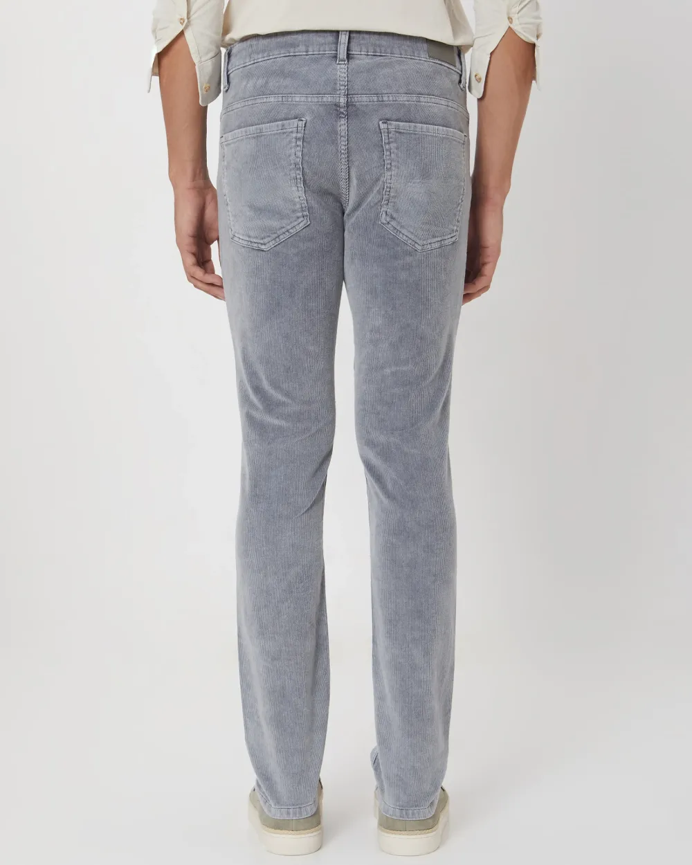 Classic Versatile Slim-Fit Straight-Leg Grey Trousers