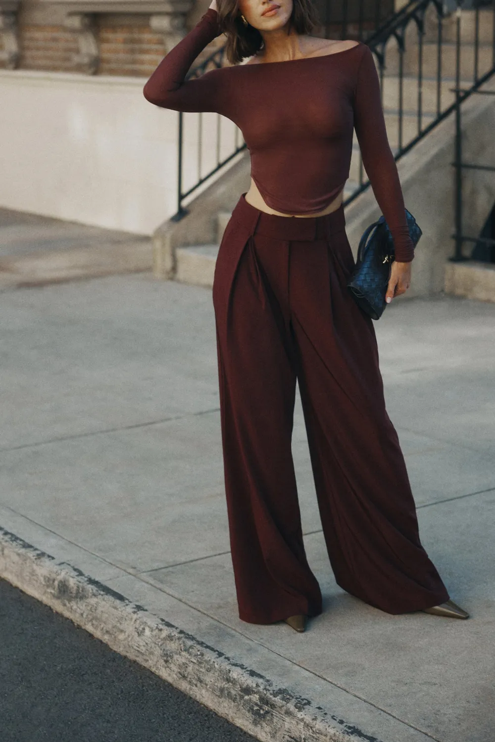 Pleated Wide Leg Loose Pants