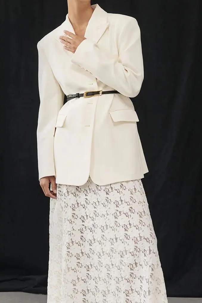 CREAM BOYFRIEND BLAZER