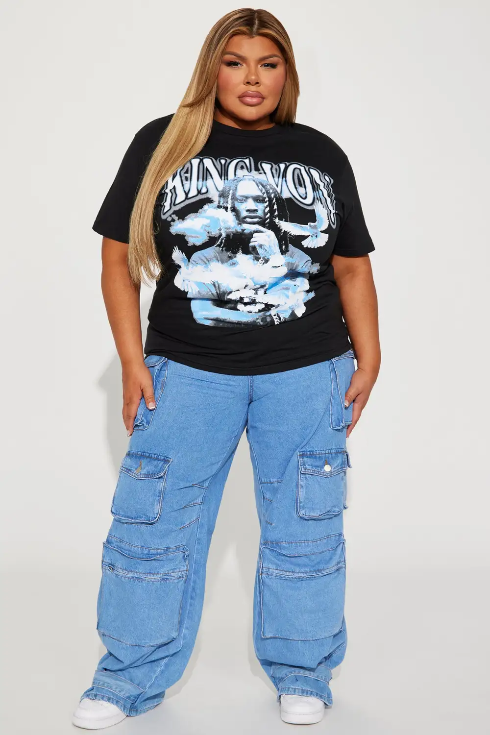 King Von Doves Graphic Tee - Black