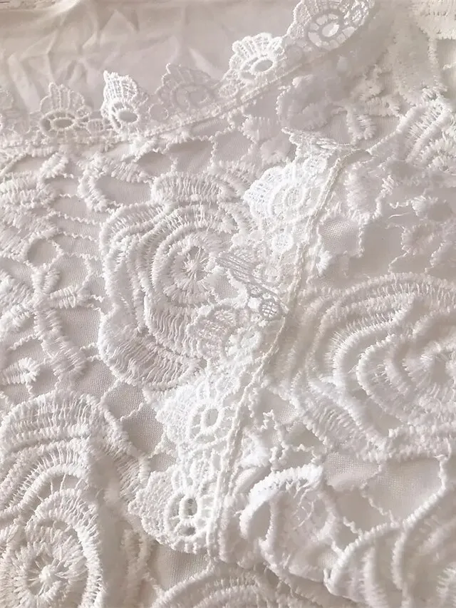 Women's Lace Shirt Shirt Blouse Plain Work Black White Pink Lace Long Sleeve Elegant Vintage Fashion Round Neck Regular Fit Spring Fall