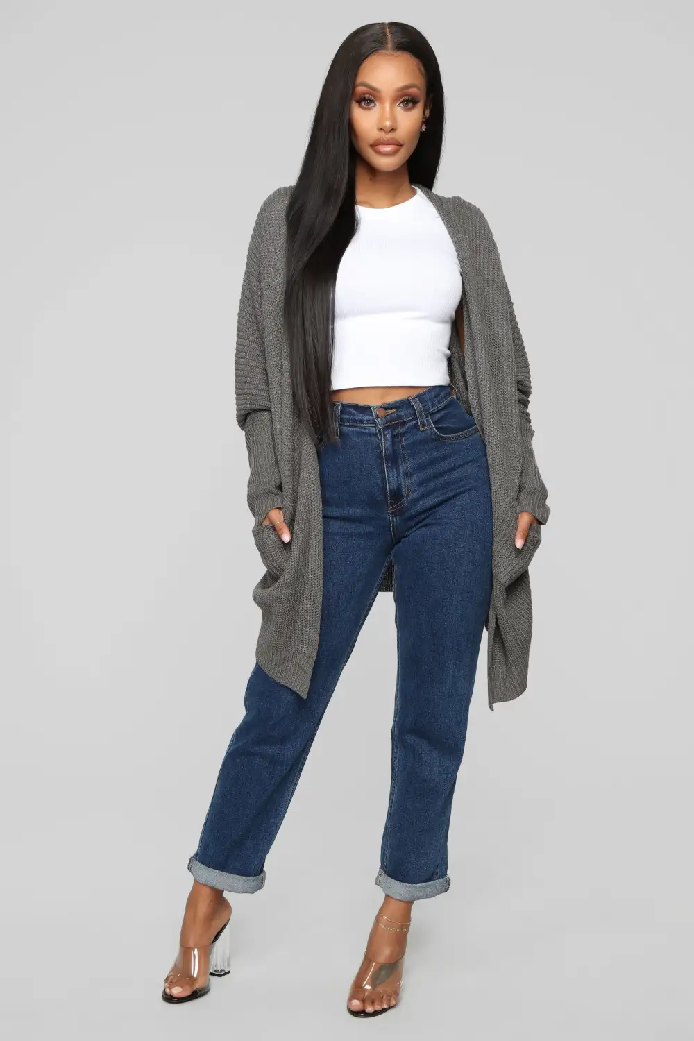 Reserved For You Cardigan - Heather Grey