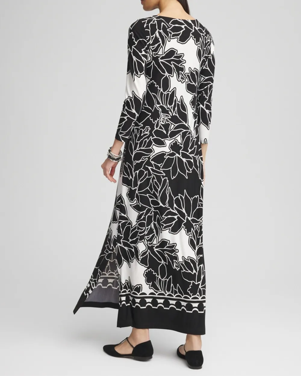 Floral Print Jersey Maxi Dress
