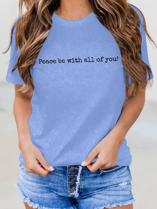 Women'S Habemus Pope Leo Xiv Peace Be With All Of You Round-Neck Short-Sleeved T-Shirt