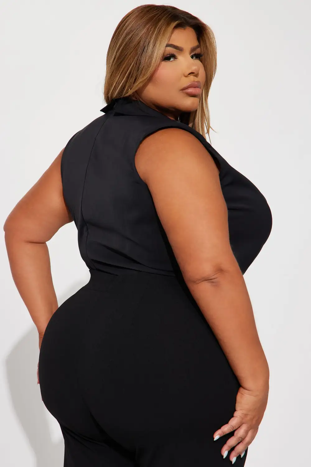 I Mean Business Bodysuit - Black/White