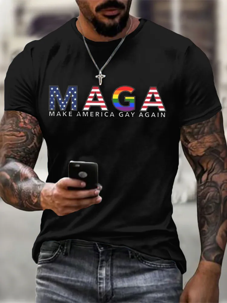 Men'S Maga Make America Gay Again T-Shirt