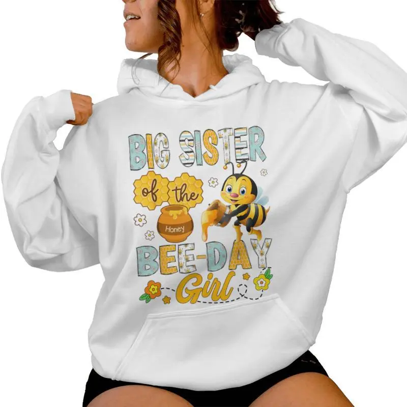Big Sister Of The Bee-Day Girl Bee Birthday Party Women Hoodie