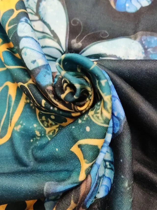 Women's T shirt Tee Black Pink Purple Graphic Butterfly Print Short Sleeve Daily Weekend Basic Vintage Round Neck Regular Butterfly Painting S