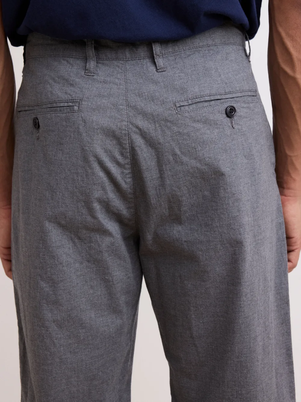 Casual Style Heather Grey Cotton Pants