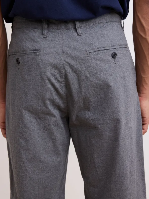 Casual Style Heather Grey Cotton Pants
