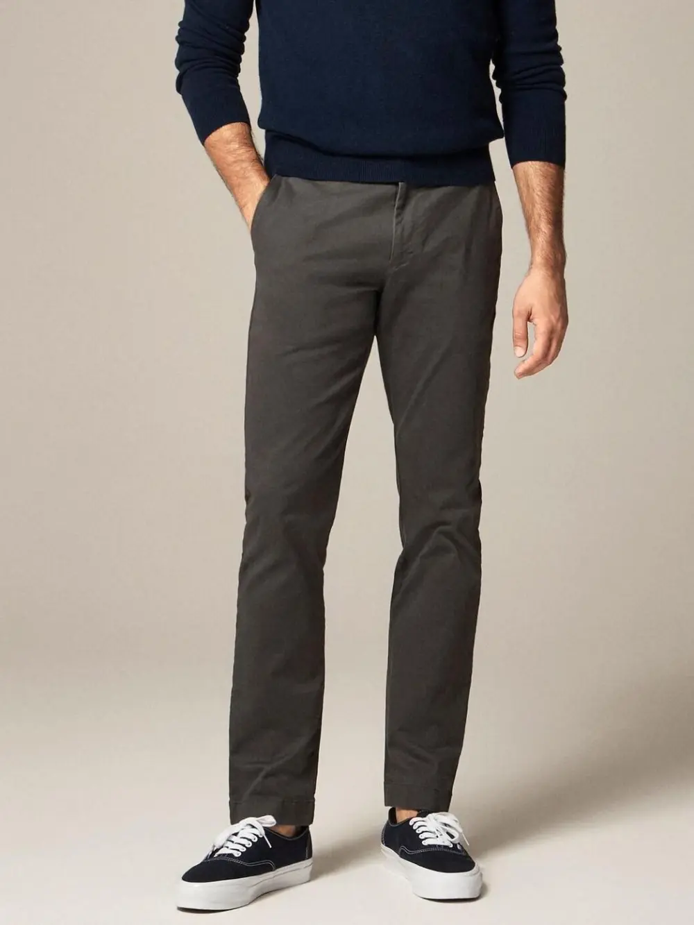 Dark Gray Slim Fit Men's Pants