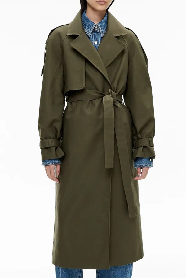 Elegant Long Women's Trench Coat