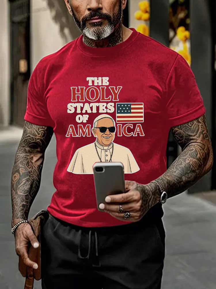 Men'S The Holy States Of America Printed T-Shirt