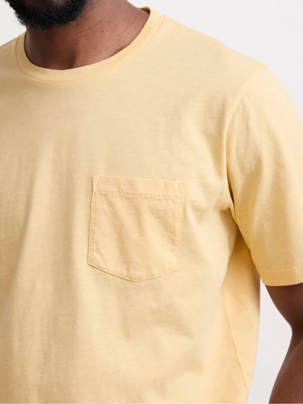 Comfortable Casual Breathable Daily Faded Yellow T-Shirt