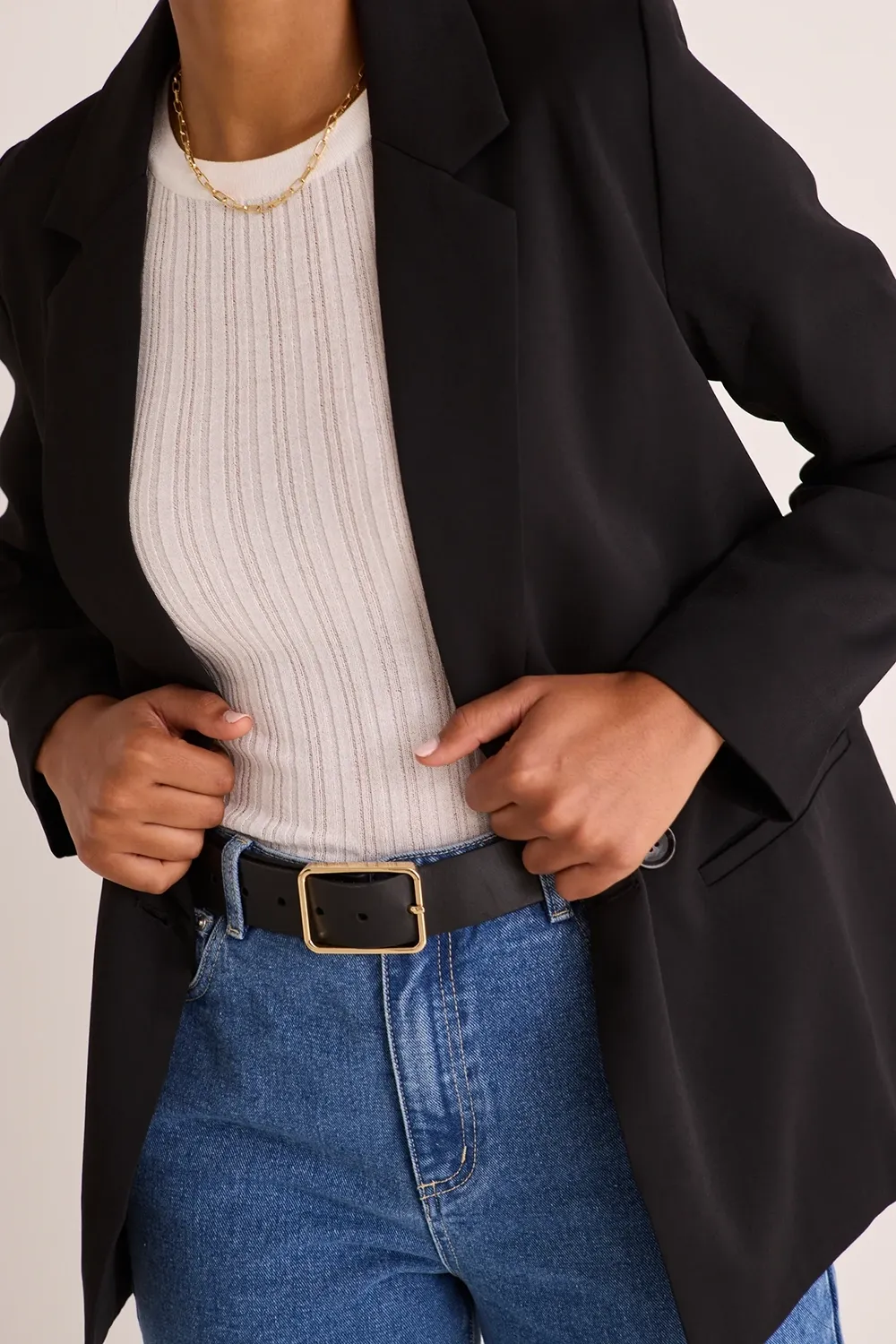 Black Soft Crepe Blazer