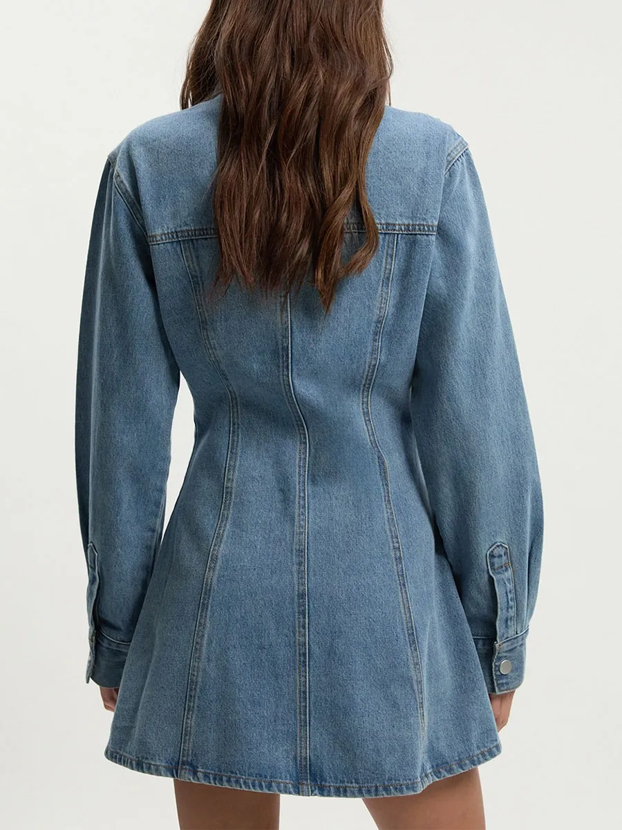 Women's Stylish Smudge-Print Bodycon Mini Dress