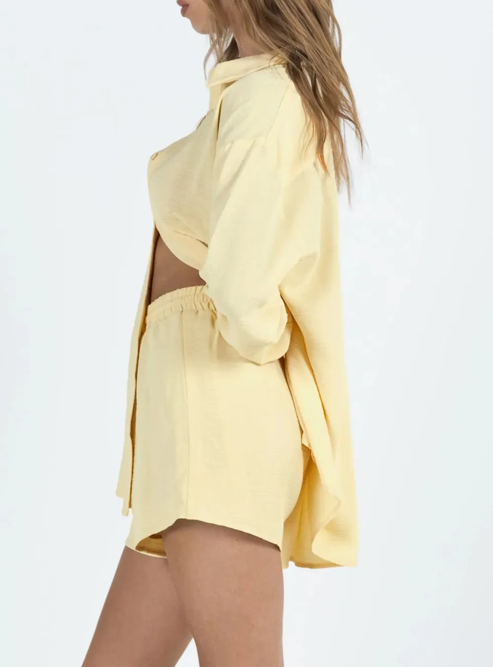 Oversized White Satin Like Shirt