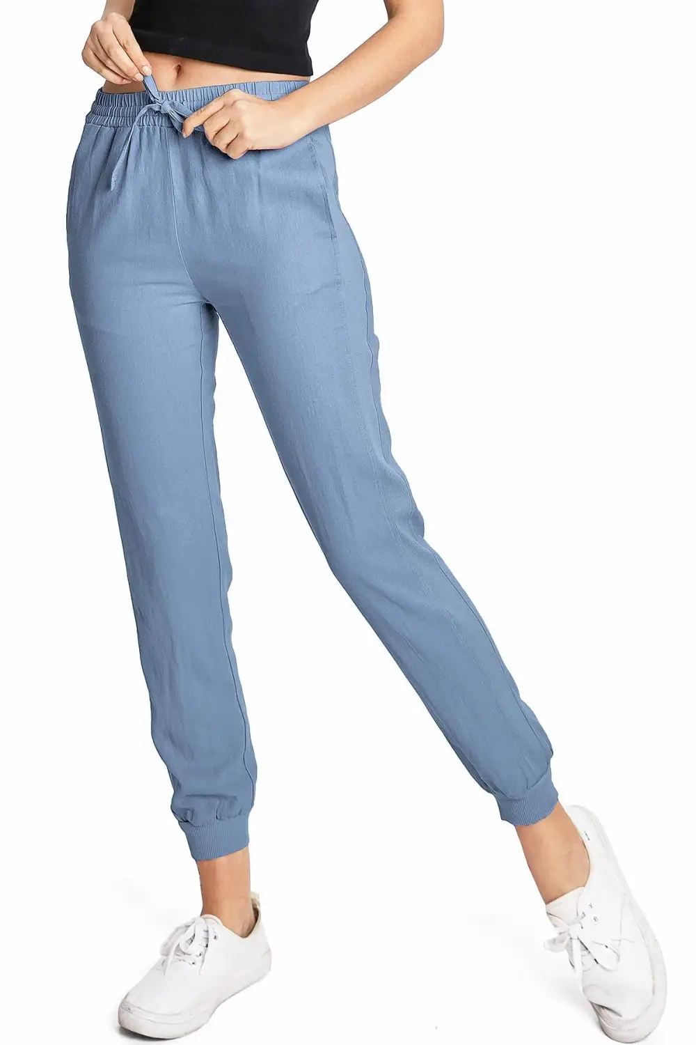 Drawstring Linen Joggers