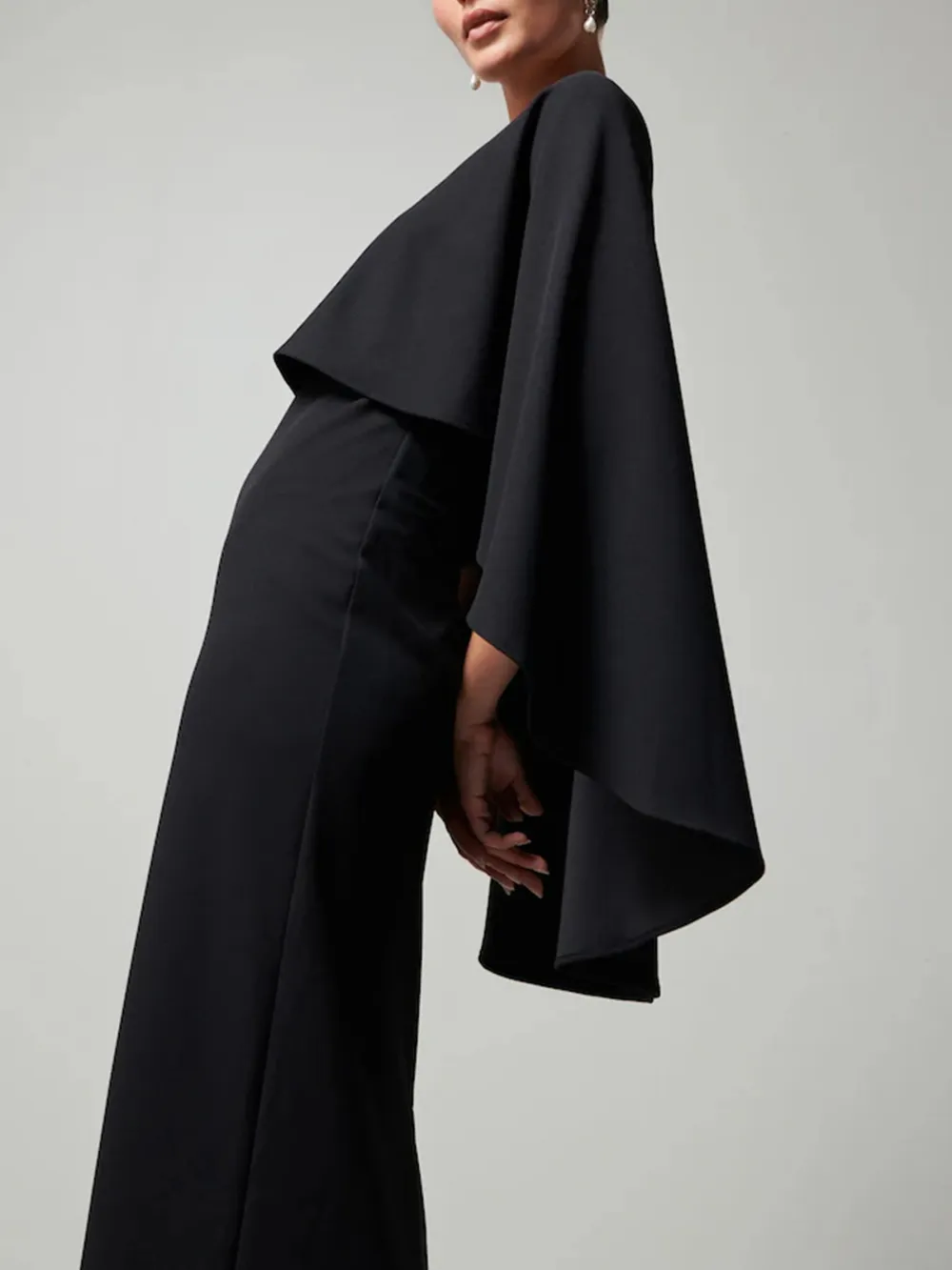 Minimalist Temperament Shawl Design Long Dress