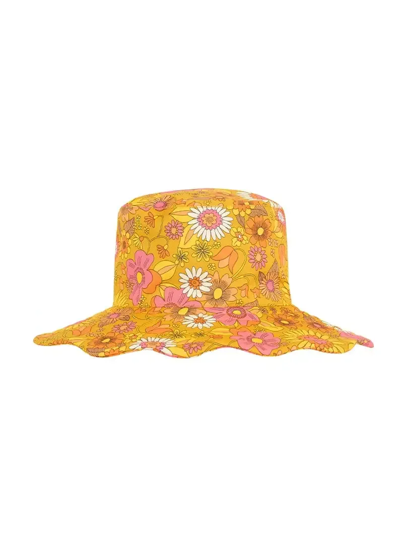 Bay Yellow Floral Print Bucket Hat