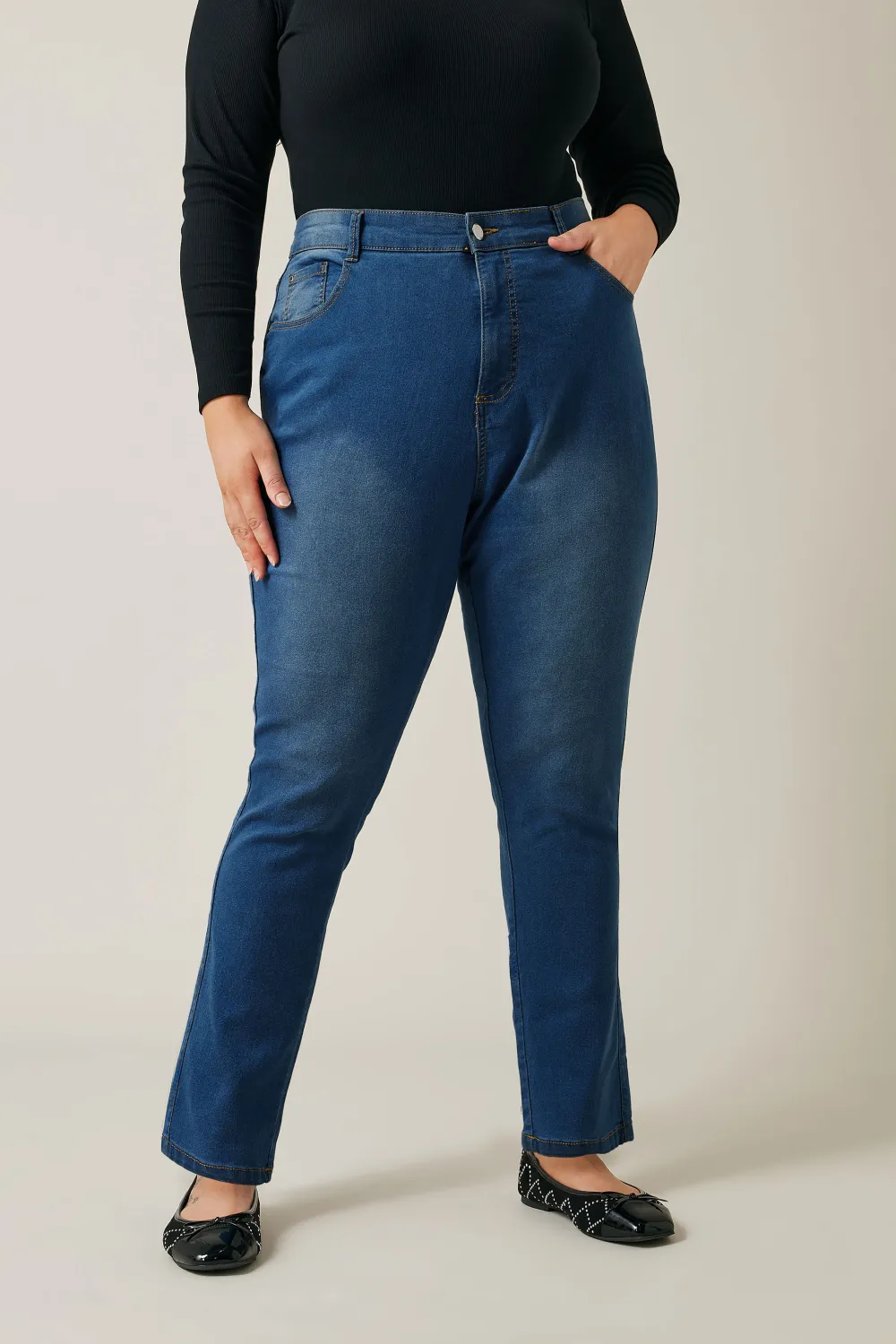 EVANS Curve Fit Blue Mid Wash Skinny Jeans