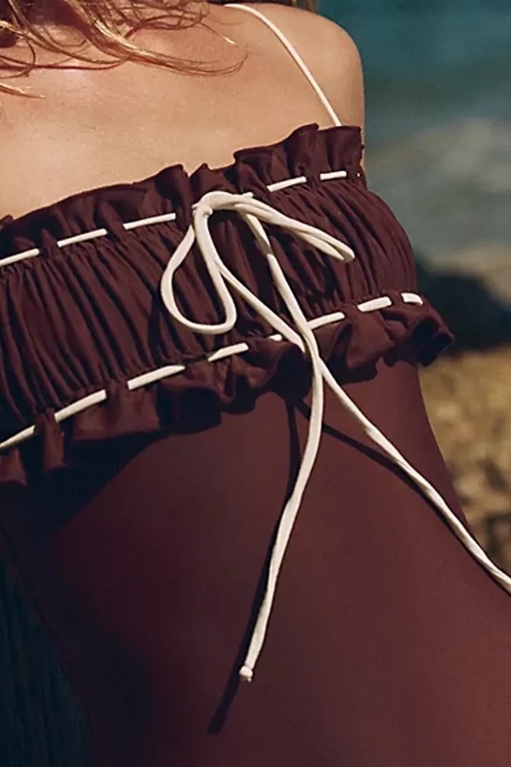 Ruched Chest One-Piece Swimsuit