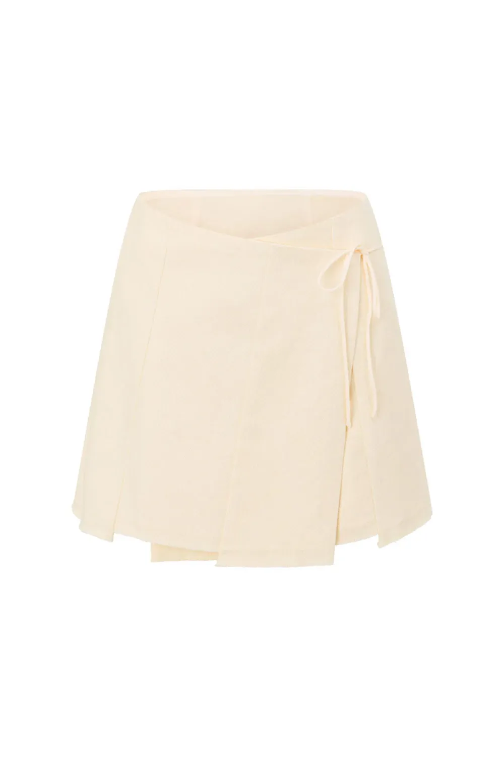 Drawstring Waist Asymmetric Mini Skirt
