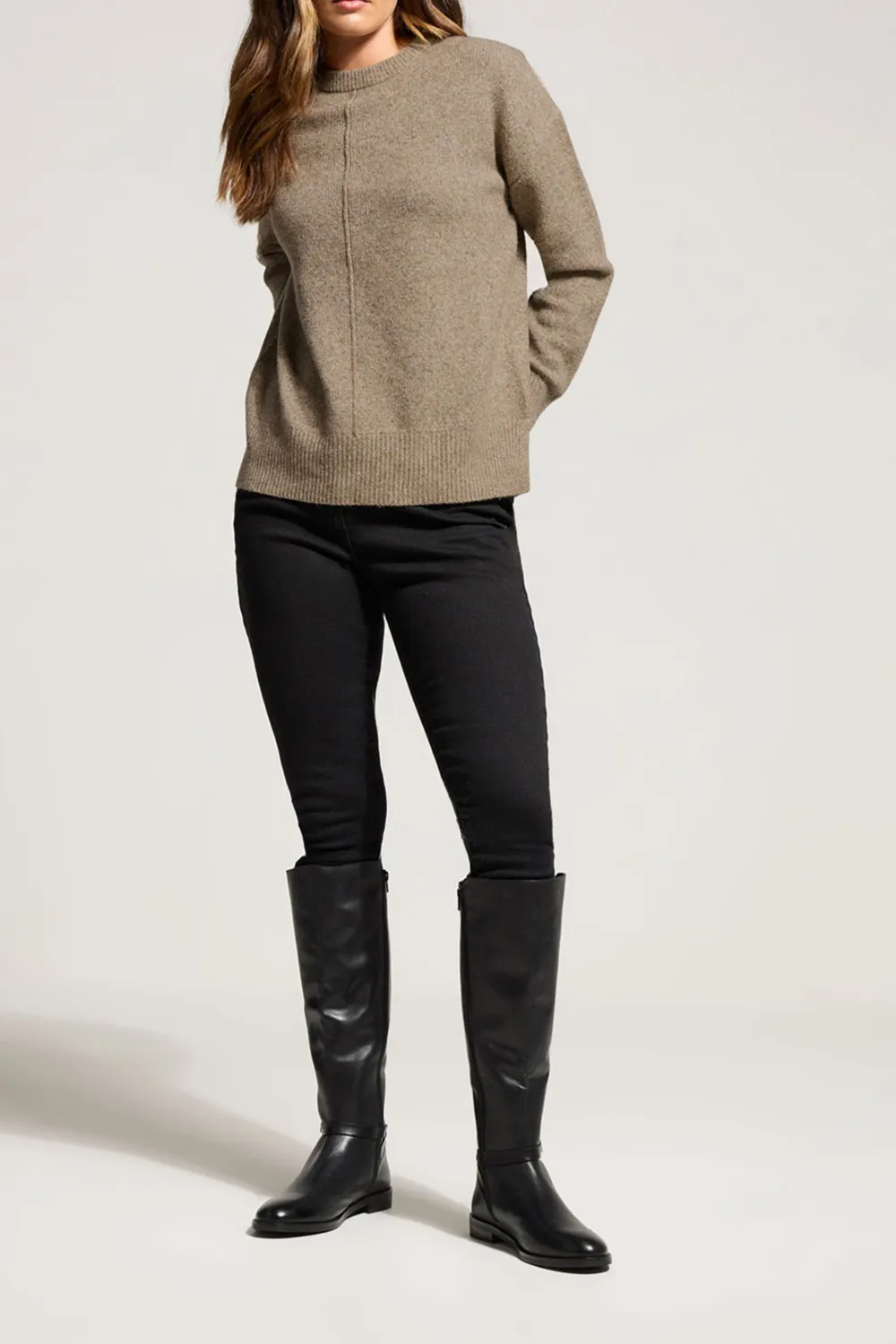 Solid Color Wool Sweater