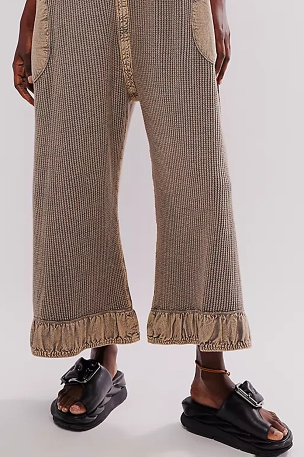 Sleeveless Striped Wide Leg Jumpsuit