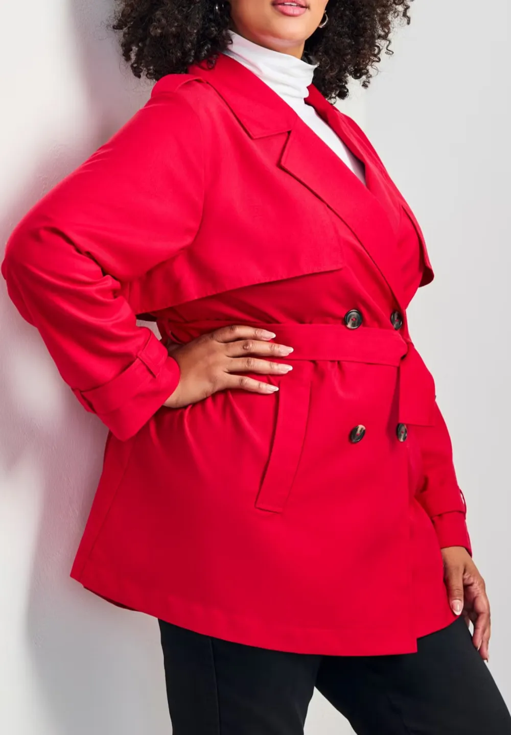 Double Breasted Waistband Jacket