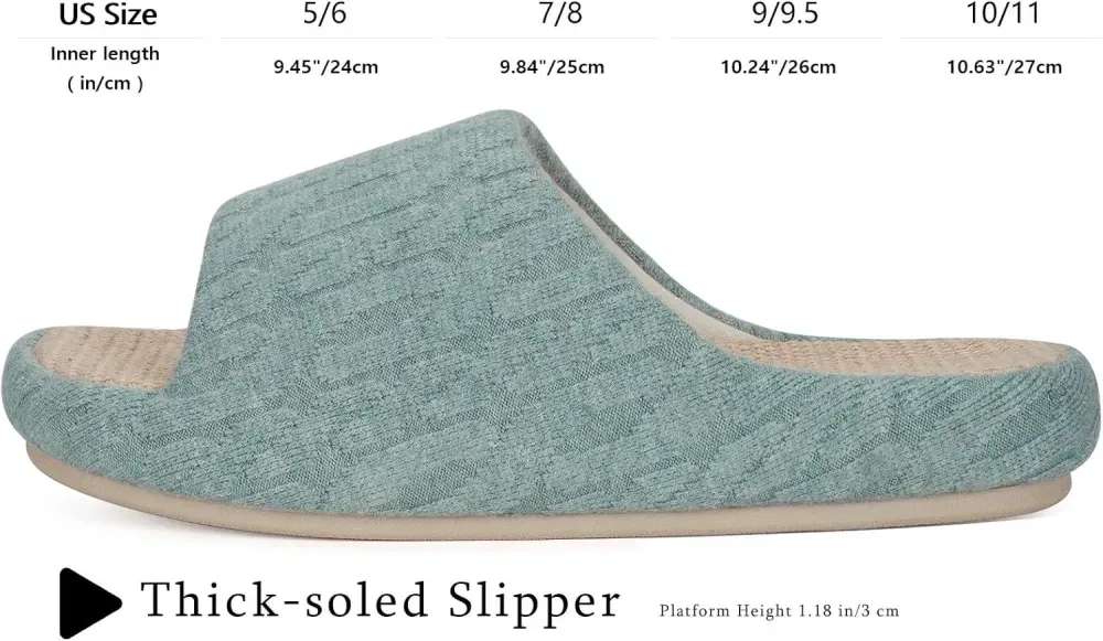 Slippers for Women Memory Foam Open Toe House Slippers Cute Comfy Bedroom Slides Slip on Slippers for Summer Indoor