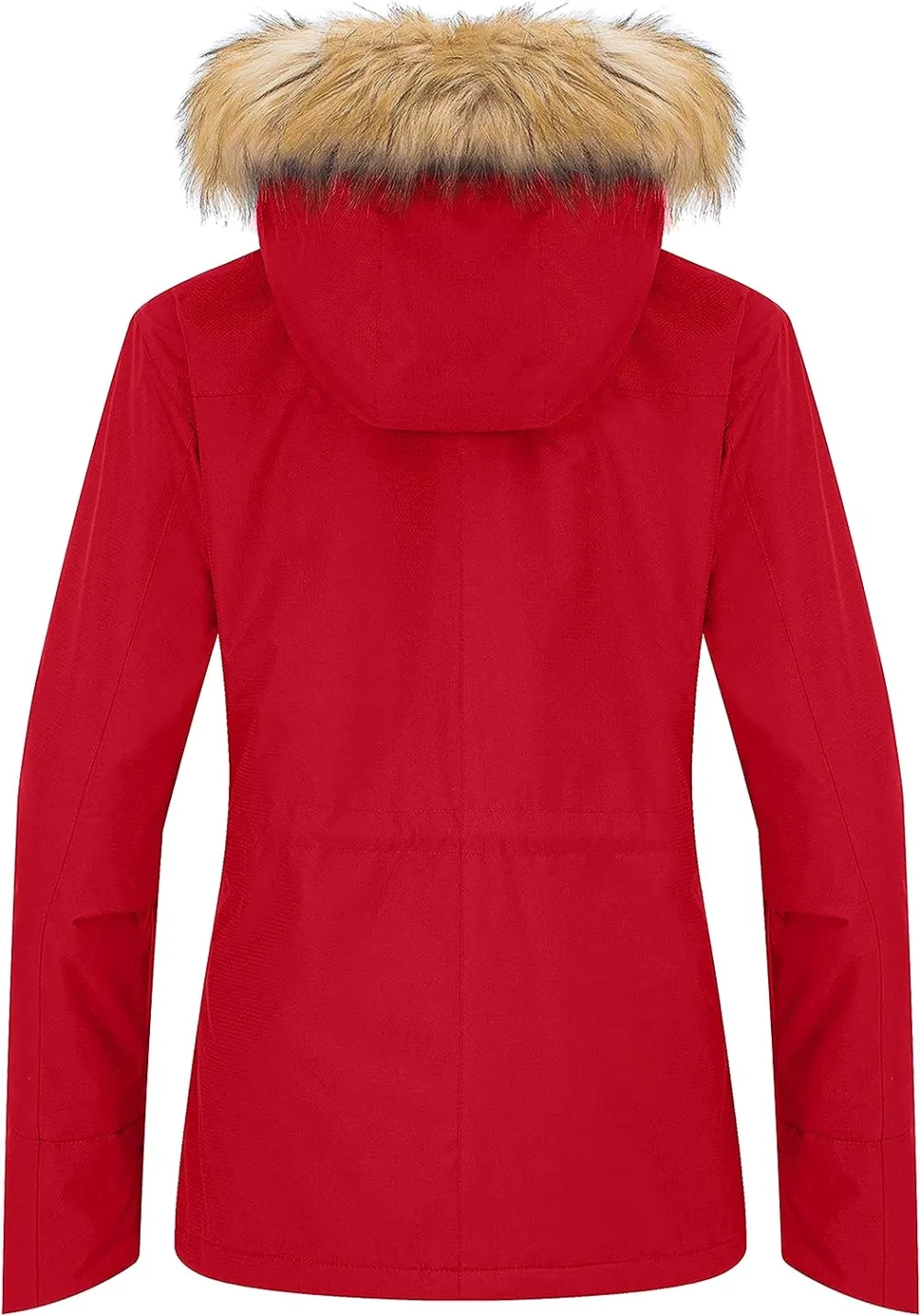 Women's Waterproof Ski Jacket Hooded Winter Snow Coat Mountain Snowboarding Jackets Insulated Fleece Parka