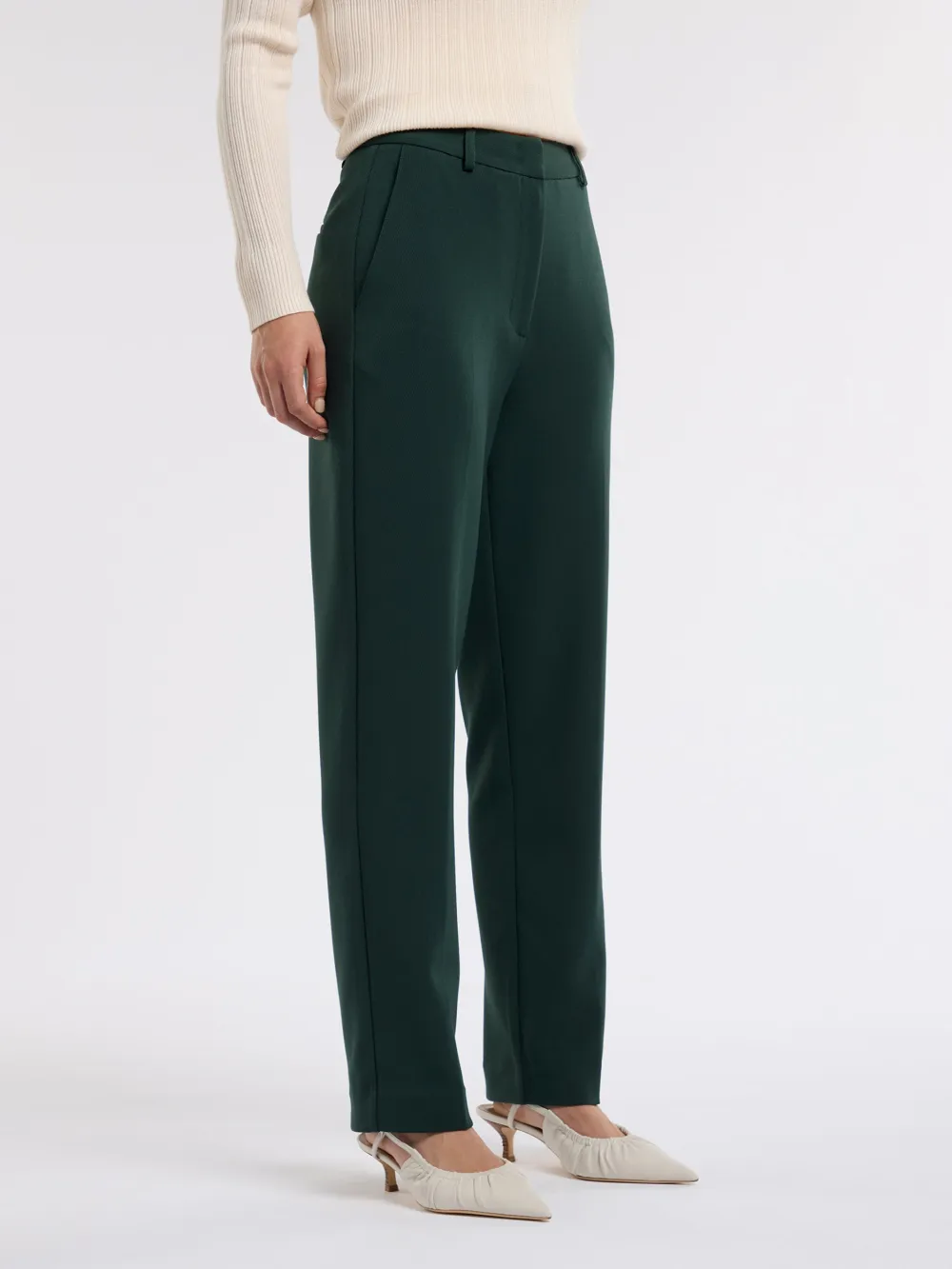 Deep Green Tapered Leg Pants