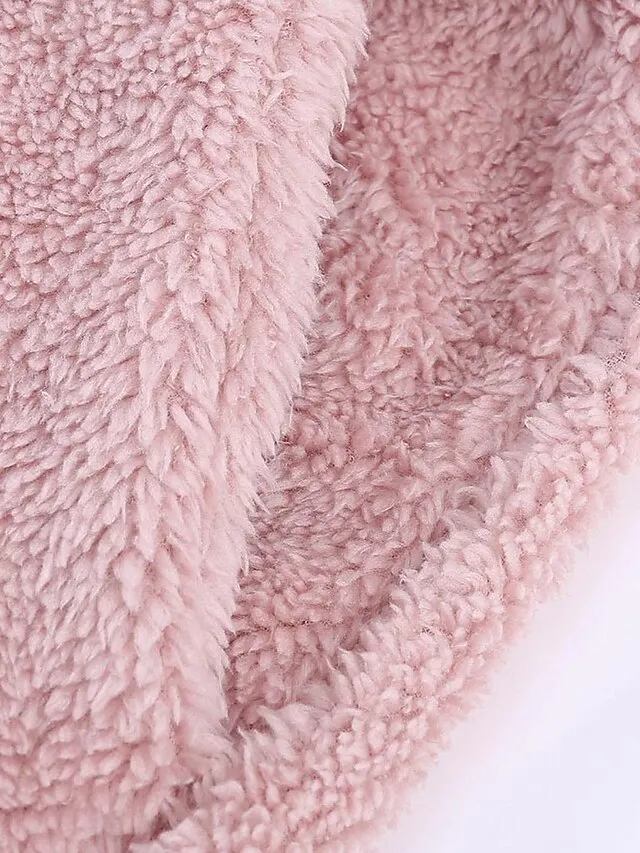 Women's Plush Lounge Fluffy Pajama Fuzzy Warm Winter Pants Nighty Pjs Pure Color Comfort Home Bed Polyester Long Pant Elastic Waist Winter Fall Pink Dark Gray / Fleece