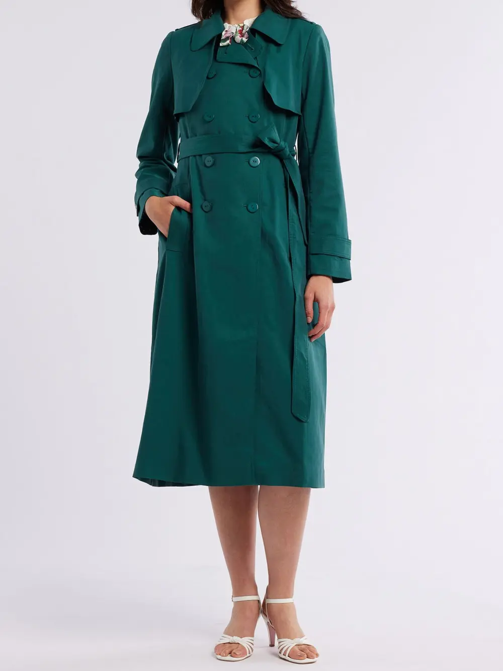 Green Classic Trench Coats
