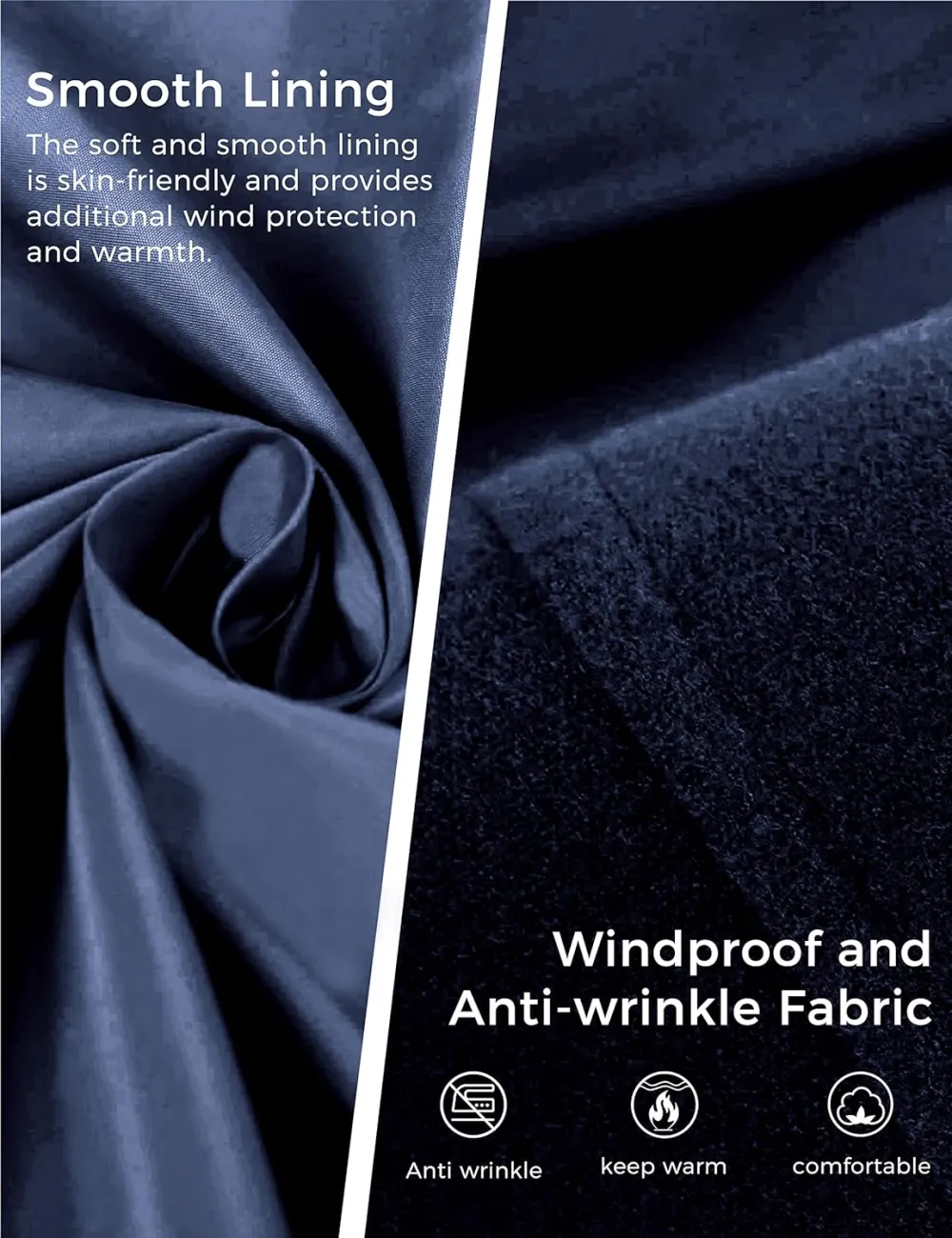 Women's Double Breasted Pea Coat Winter Mid-Long Trench Coat with Belt