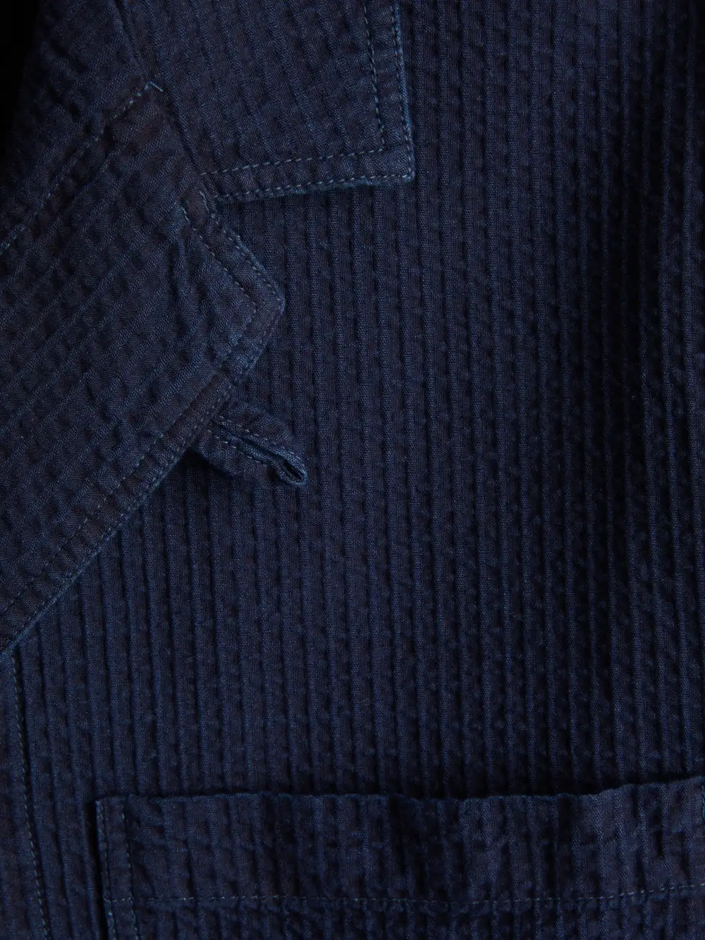 Indigo Long Sleeve Cotton Shirt Jacket