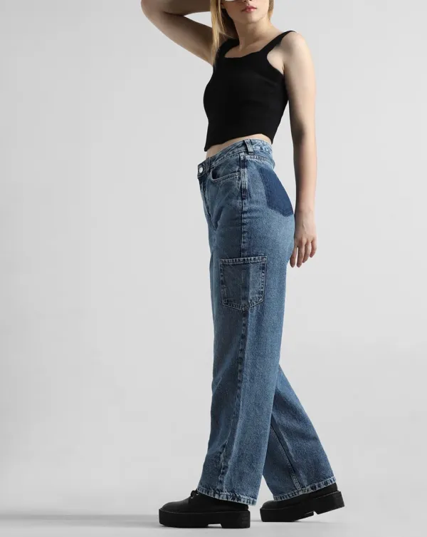 Blue High Rise Jeans