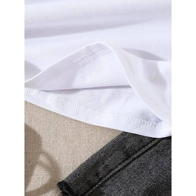 Women's T shirt Tee Cotton 100% Cotton Butterfly Heart pea green Black White Basic Print Short Sleeve Home Daily Date Basic Round Neck Regular Fit T-shirt Sleeve Summer