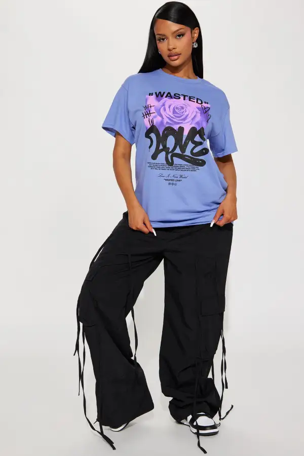 Wasted Love Graphic Tshirt - Lavender