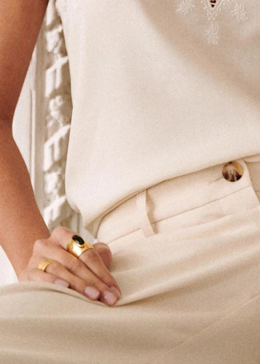 Lace Cutout Spaghetti Strap Top