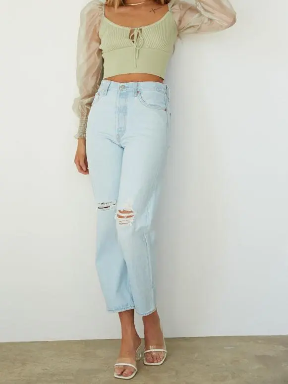 Levi's Ribcage Straight Ankle Jeans Ojai Up