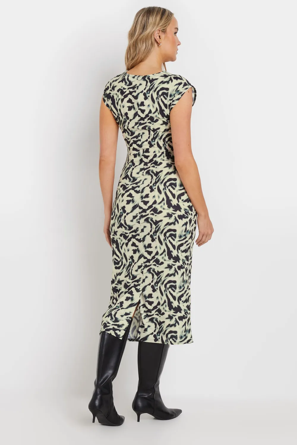 LTS Tall Natural Brown Abstract Print Midaxi Dress