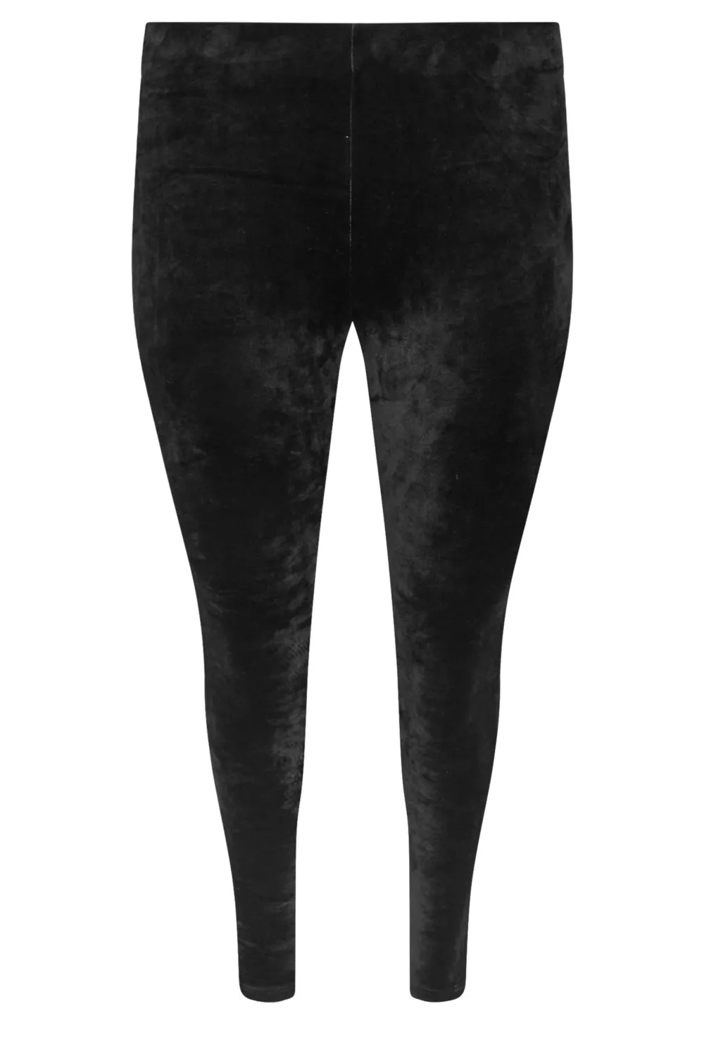 YOURS Curve Black Velour Leggings