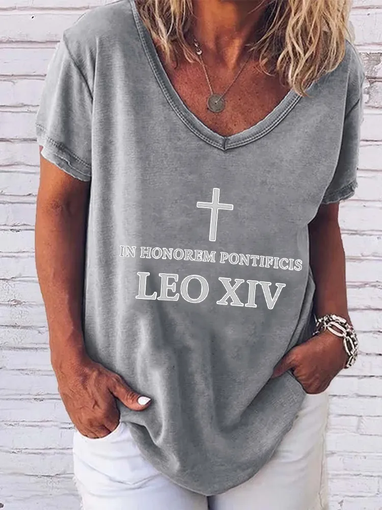 Women'S In Honorbm Pontipicis Leo Xiv Round-Neck Short-Sleeved T-Shirt