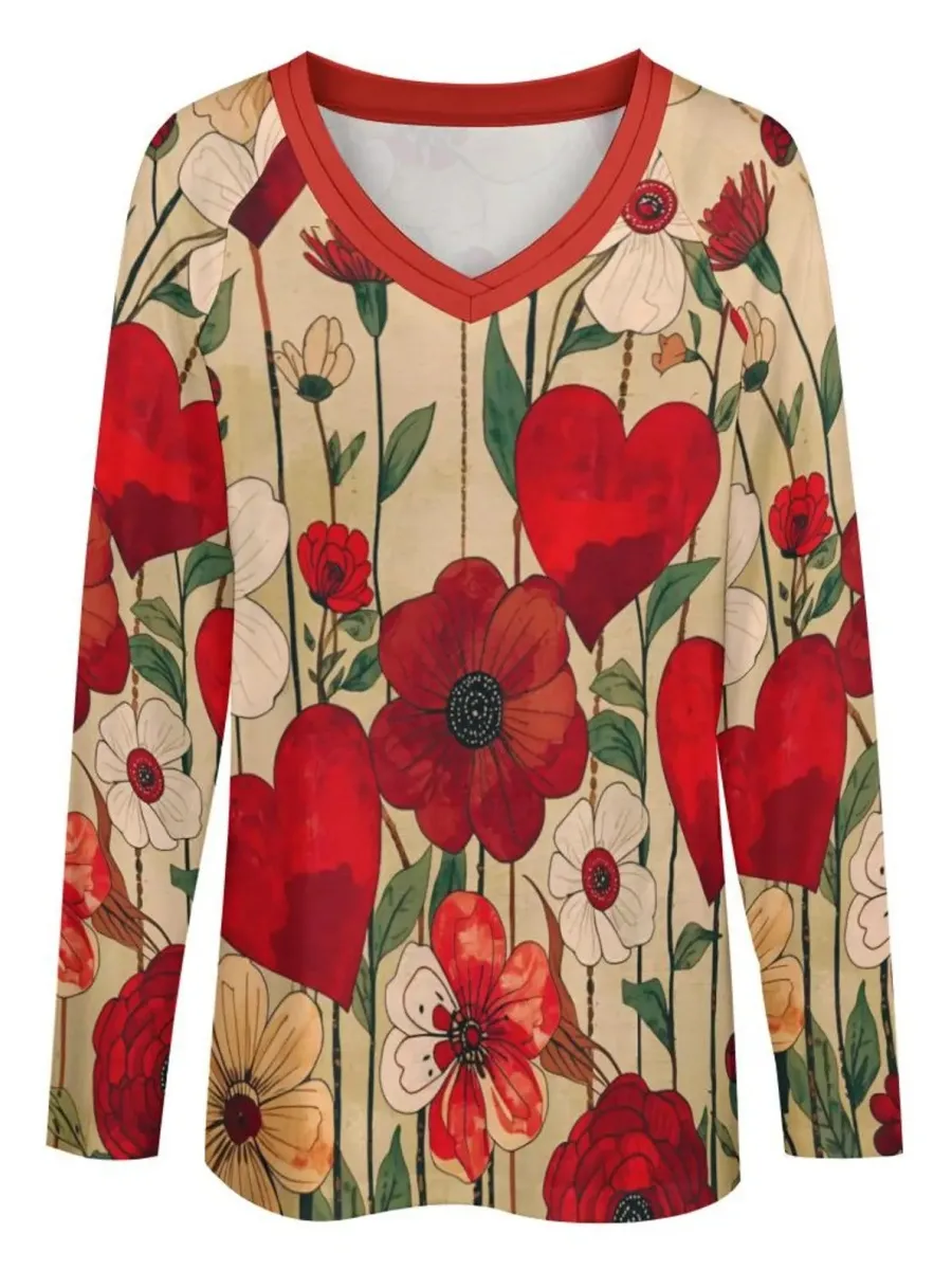 Heart And Flower T-Shirt