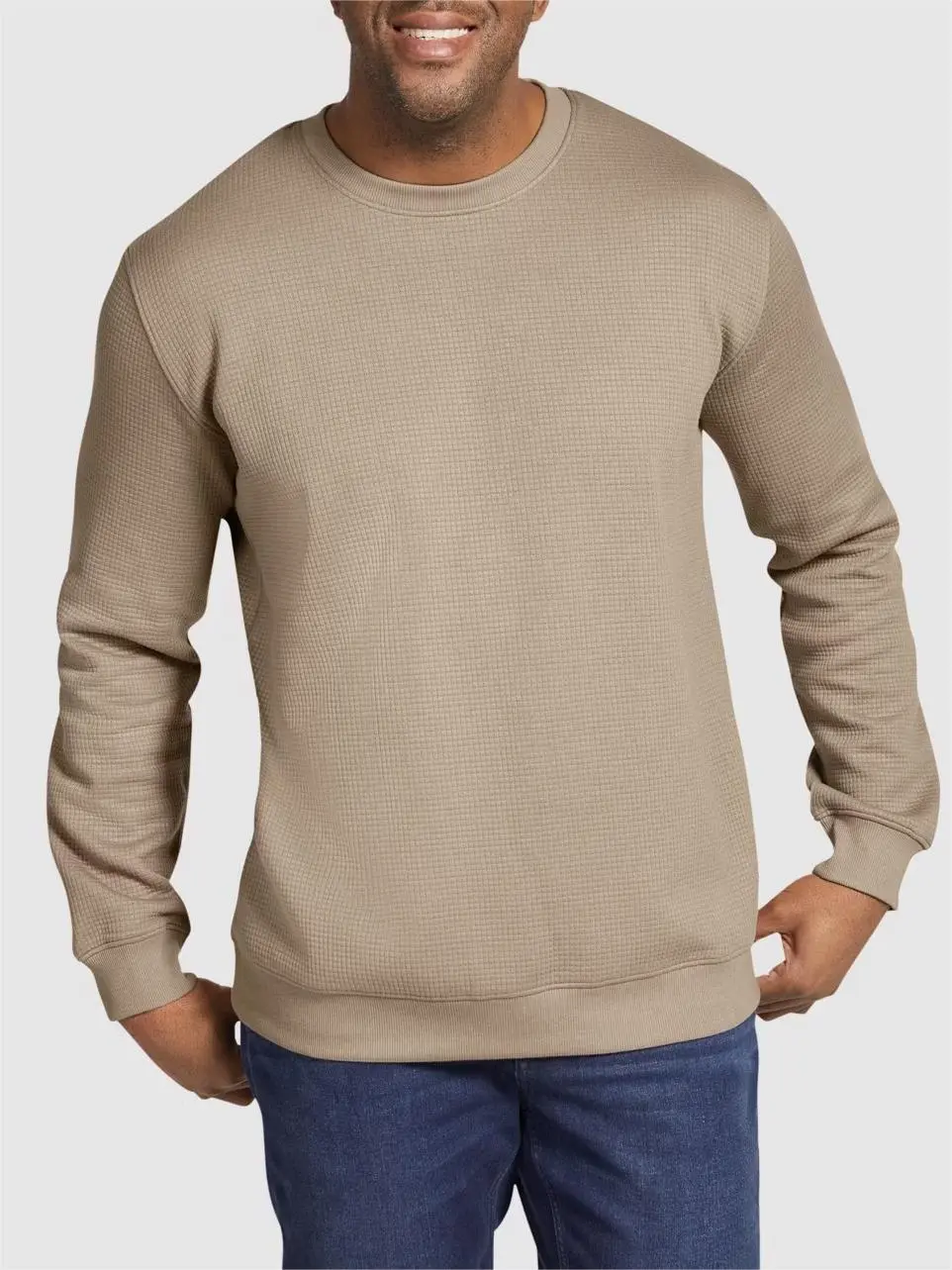 CASUAL LONG SLEEVE GEOMETRIC TEXTURED SWEATSHIRT