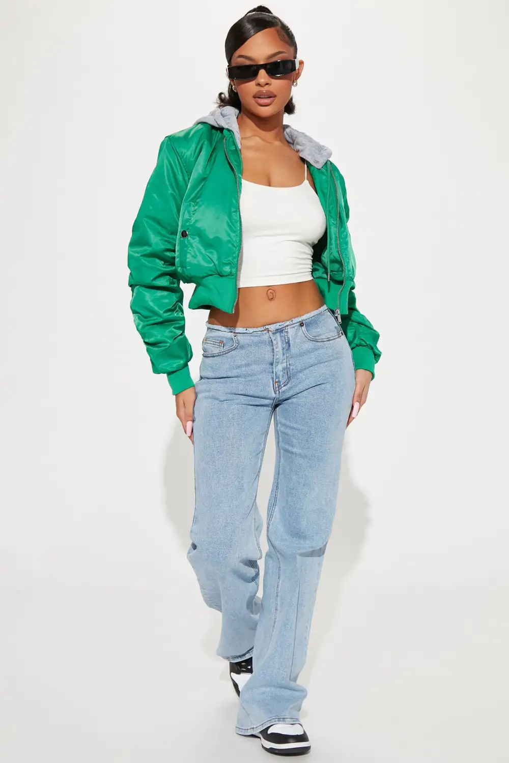 Restore The Feeling Bomber Jacket - Kelly Green