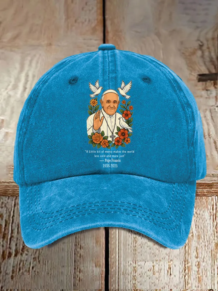 Men And Women's A Little Bit Of Mercy Makes The World Less Cold And More Just 1936-2025 Washed Baseball Cap