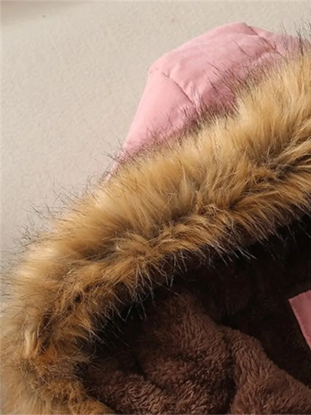 Women's Winter Coat Fleece Lined Parka Thermal Warm Windproof Puffer Jacket with Pocket Hooded Heated Jacket Fall Outerwear Drawstring Outdoor Street Fashion Casual Outerwear